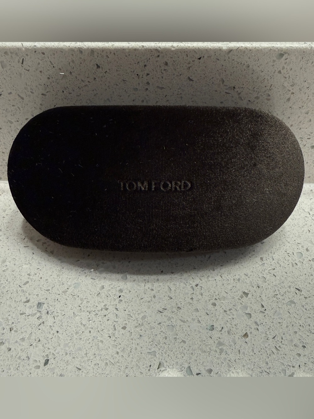 Tom Ford Brown Velour Eyewear Case